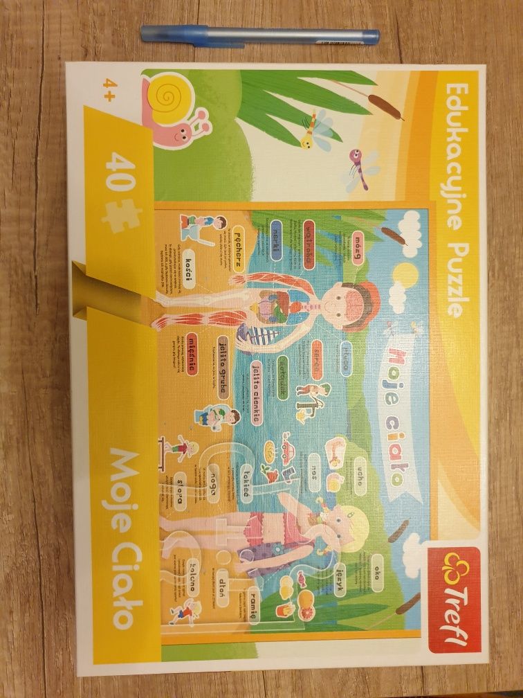 Edukacyjne puzzle TREFL Moje ciało 40 el. 4+ BDB