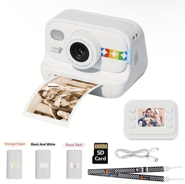 Кольорова миттєва камера з друком фото,  Камера у стилі Polaroid