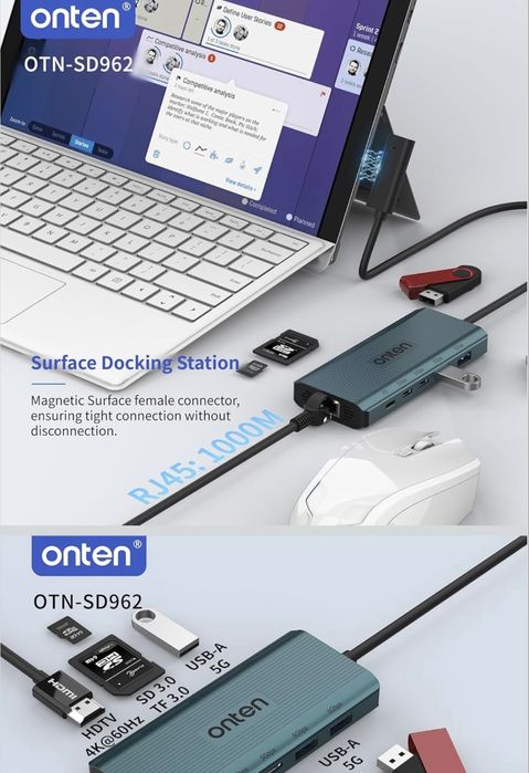Onten Хаб Surface 12 в 1