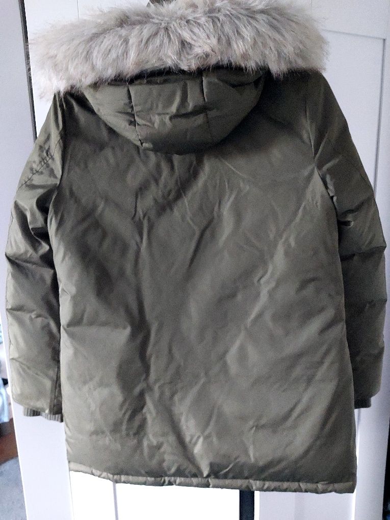 Kurtka puchowa tommy hilfiger khaki