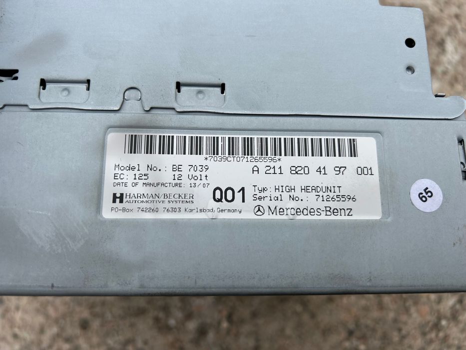 mercedes W211 CLS 219 radio nawigacja comand