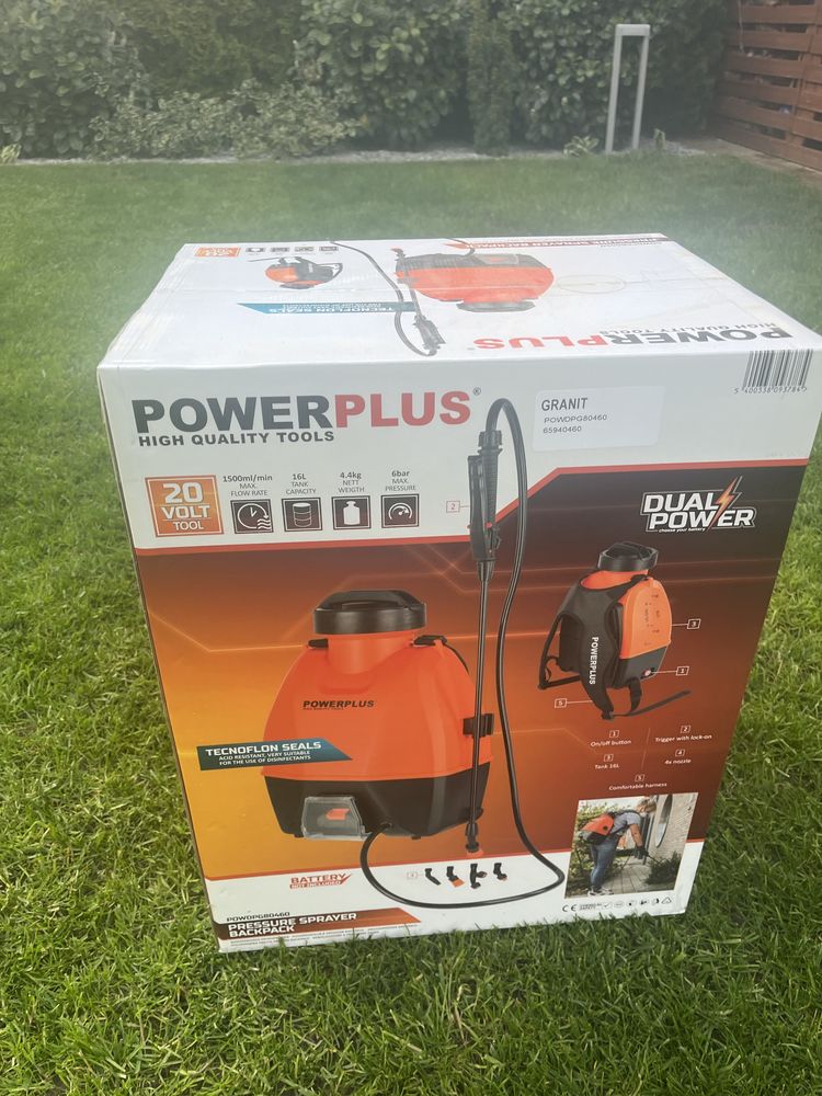 Opryskiwacz akumulatorowe PowerPlus 16 l z bateria i ladowarka