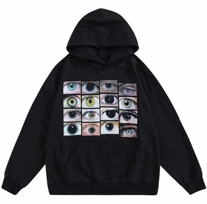 streetwear hoodie with eyes | стритвир худи