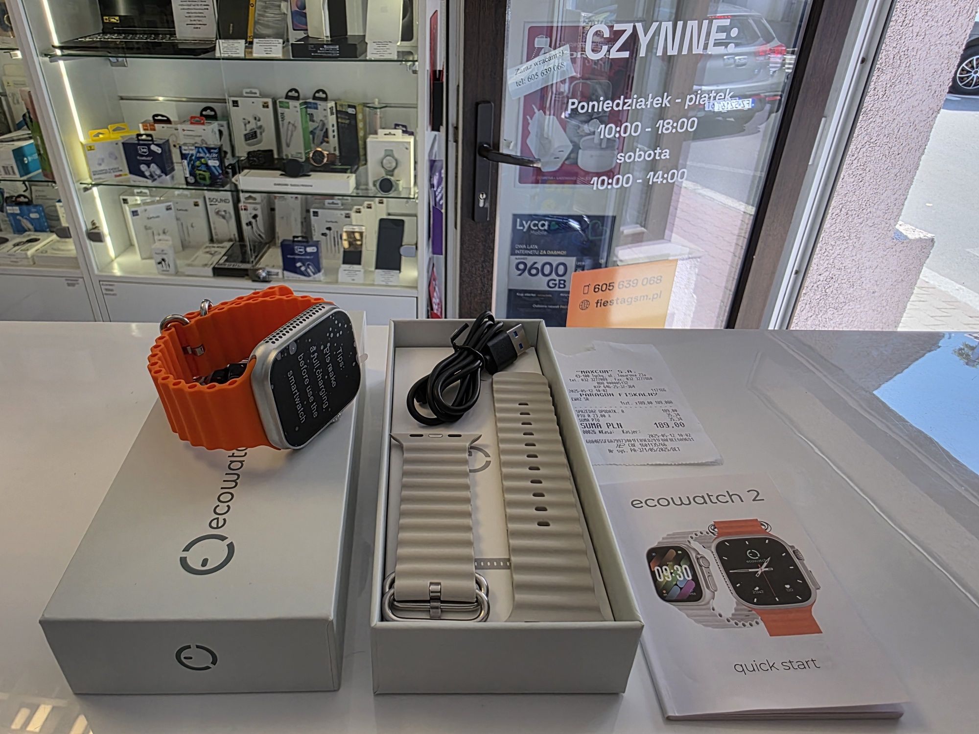 Smartwatch Maxcom Ecowatch 2, a'la Watch Ultra, IP67, gwarancja 23m.