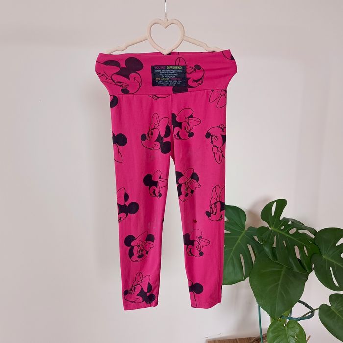 Legginsy 110 różowe Myszka Miki Minnie Mickey