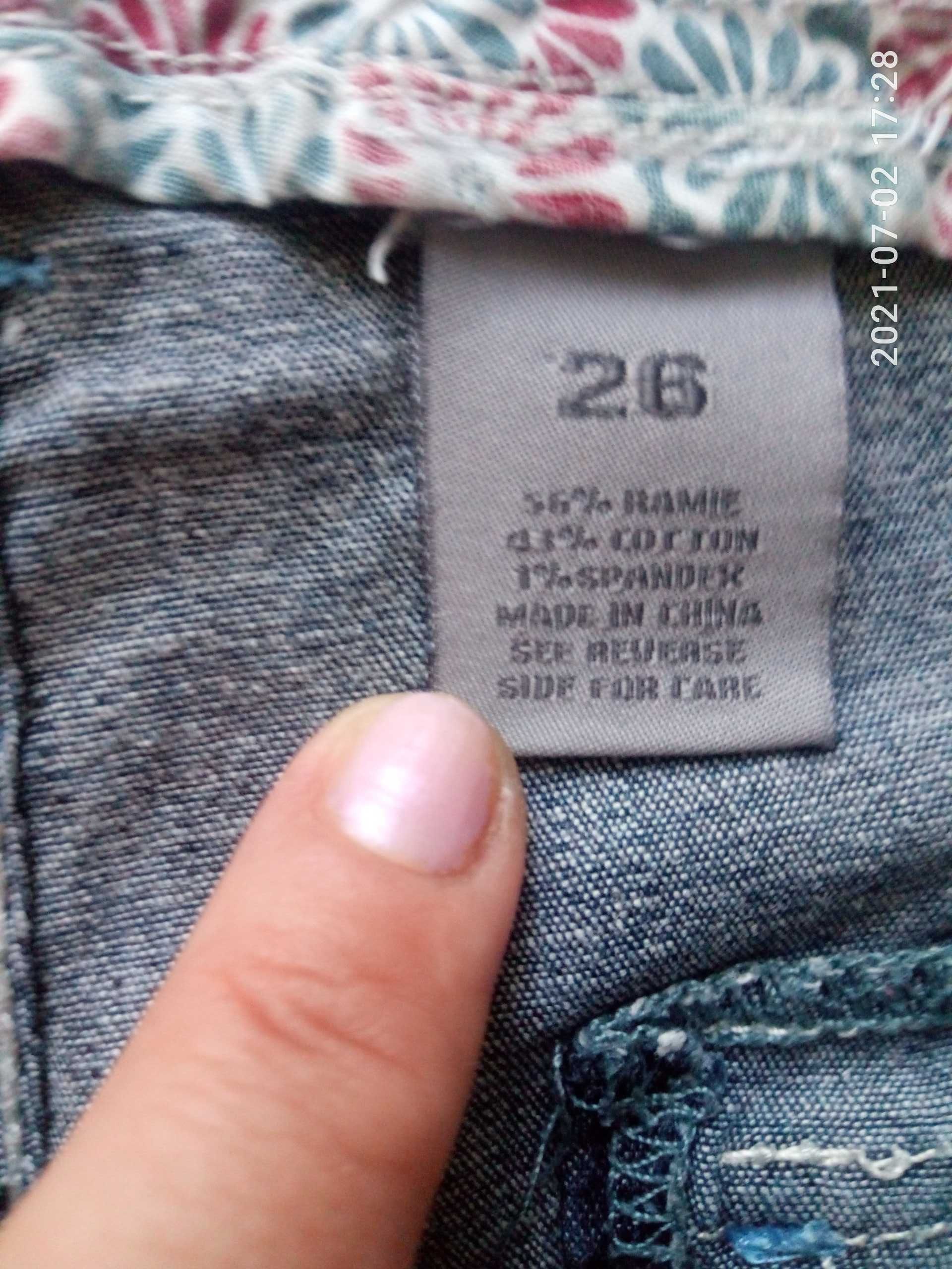 Бриджи,капри джинсовые Zana Di Jeans большого размера р.26(54-56-58)