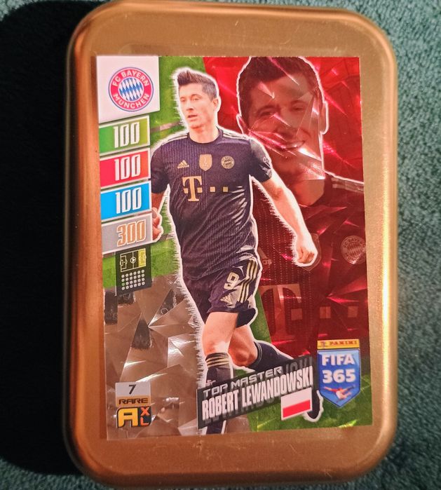 karta numer 7 Rober Lewandowski FIFA 365 rok 2022 RARE TOP MASTER