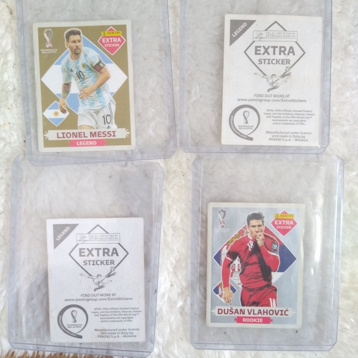 Cromos mundial FIFA 2022 Messi Modric Eriksen Son Suarez Ochoa Vlaovic