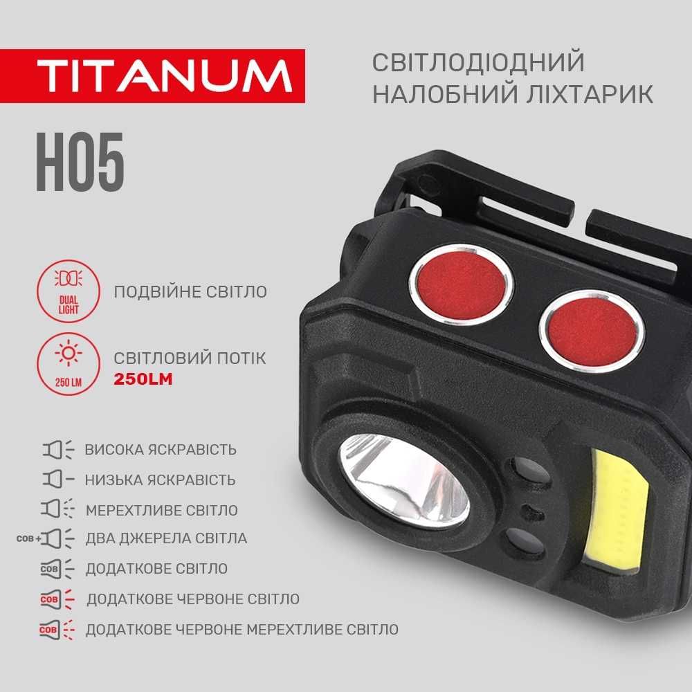 Фонарики titanum H05,H06