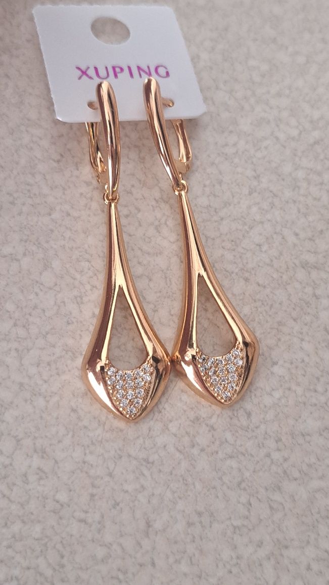 Nowe pozłacane kolczyki Swarovski
