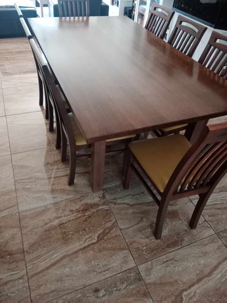Stół 1,10cm x 2m plus 5 krzeseł