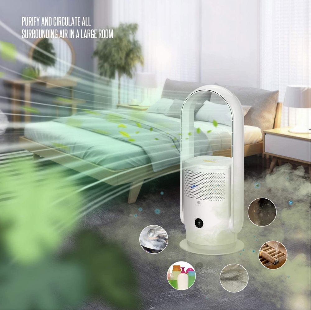 Nowy ULLTY wentylator, oczyszczacz powietrza, dotyk, pilot, filtr 360