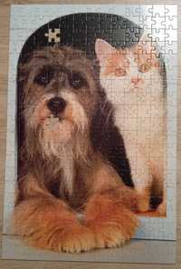 Puzzle dla dzieci pies i kot 260 - brak 2 sztuk