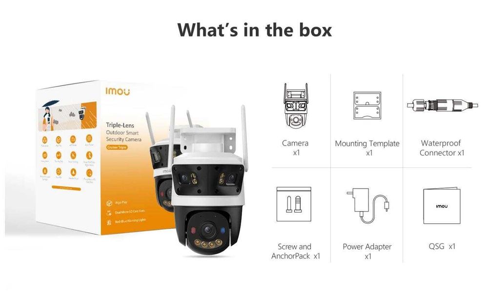 Поворотная камера Imou Cruiser Triple 11MP