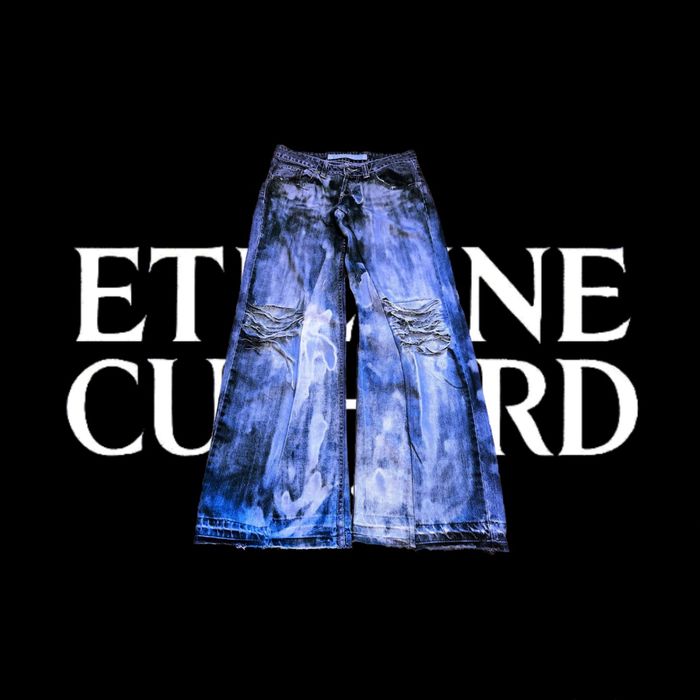 ETIENNE CUSHARD flared baggy флеред дистресс порванные опиум ERD худи