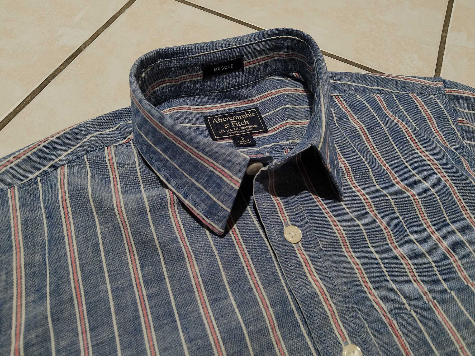 ABERCROMBIE & FITCH USA - NOWA! z LOGO Koszula Męska rozmiar M