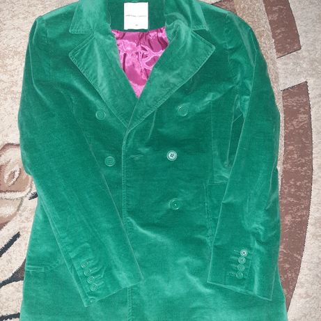 Зелёный пиджак с длинным рукавом на подкладке