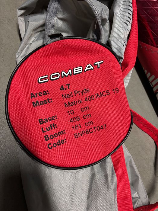 Neilpryde COMBAT 4,7 - żagiel windsurfigowy + maszt 400cm RDM