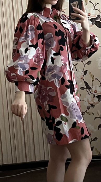 рожева сукня-сорочка “reserved” розмір 36/S