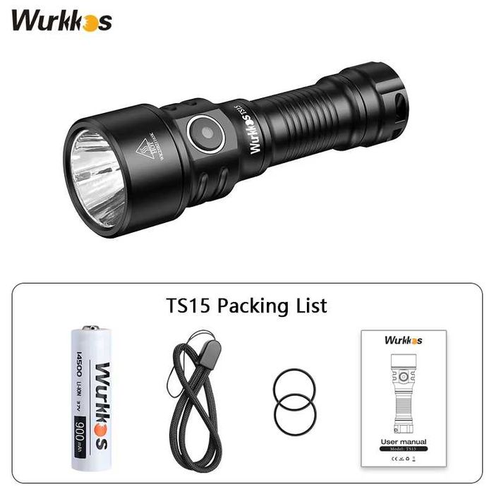 Latarka Wurkkos TS15 Mini 900lm USB-C + akumulator