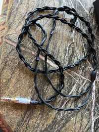 серебрянный кабель 2pin для наушников bionic