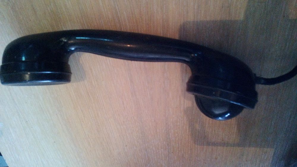 Auscultador portador para telefone antigo preto ou branco, Cadeado