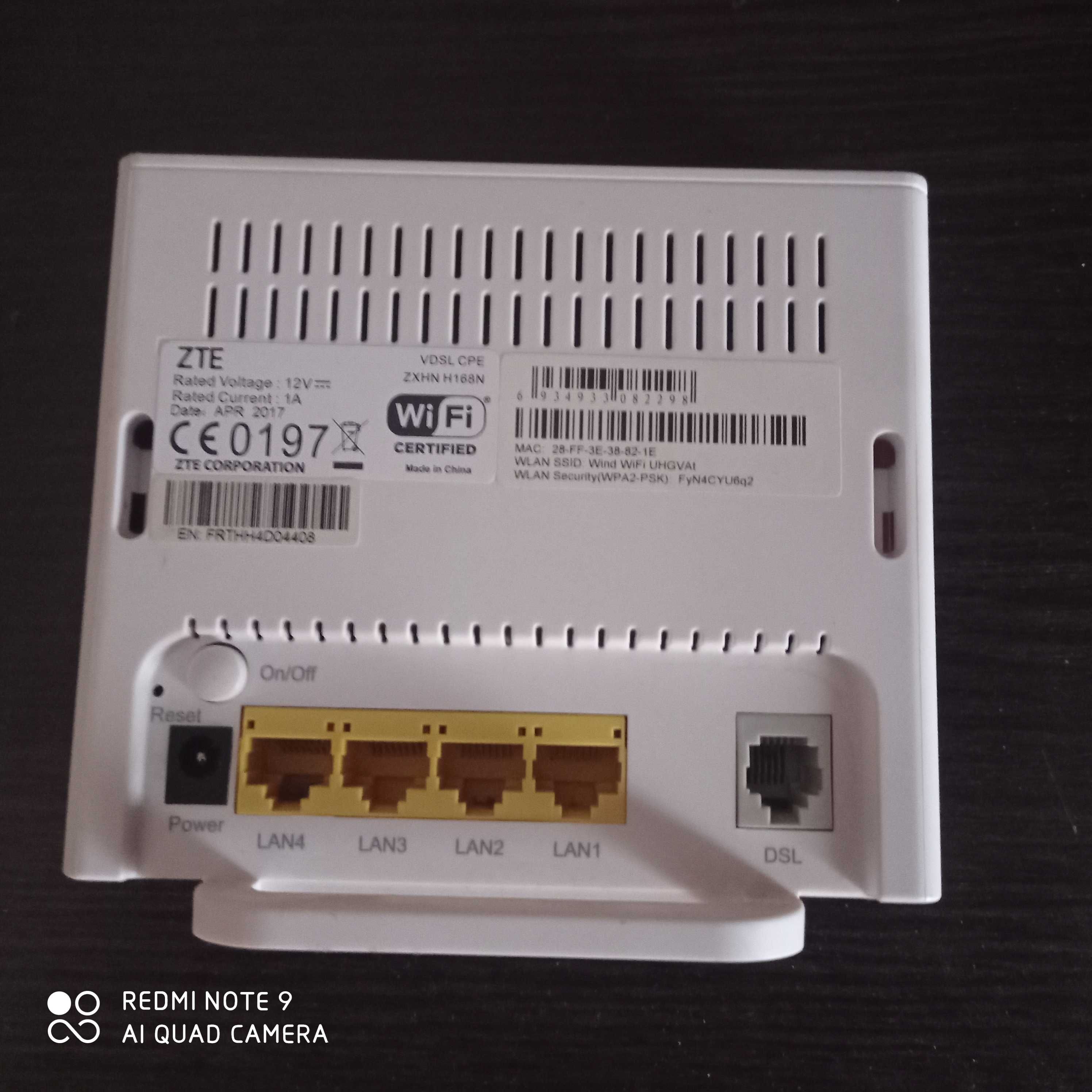 Новый WiFi роутер ZTE ZXHN H168N