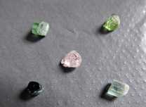 Turmaliny kolorowe - zestaw 5 szt. - 4,00 ct  #F