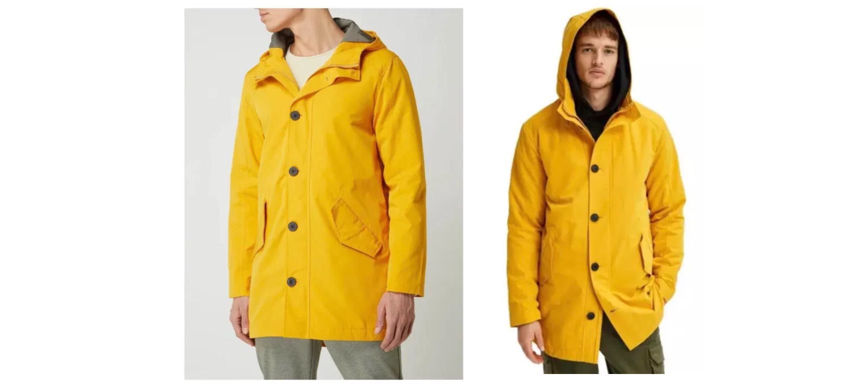 Męska kurtka parka SELECTED HOMME - nowa, XXL, żółty mango - okazja!