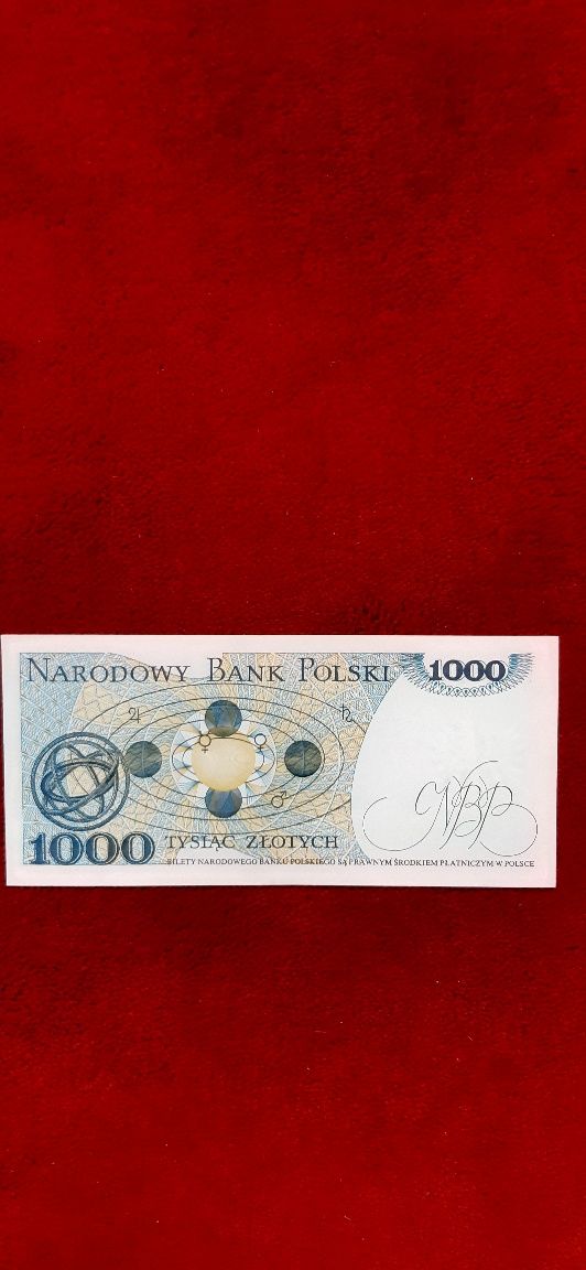 Stary banknot 1000zł 1982r. Mikołaj Kopernik