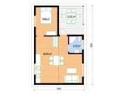 Domek Drewniany Letniskowy Stokrotka 6x9,5m