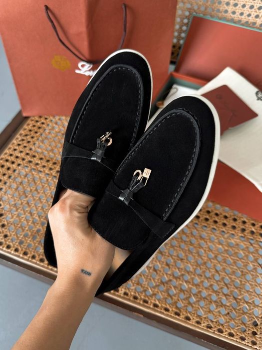 Loafery mokasyny Loro Piana black