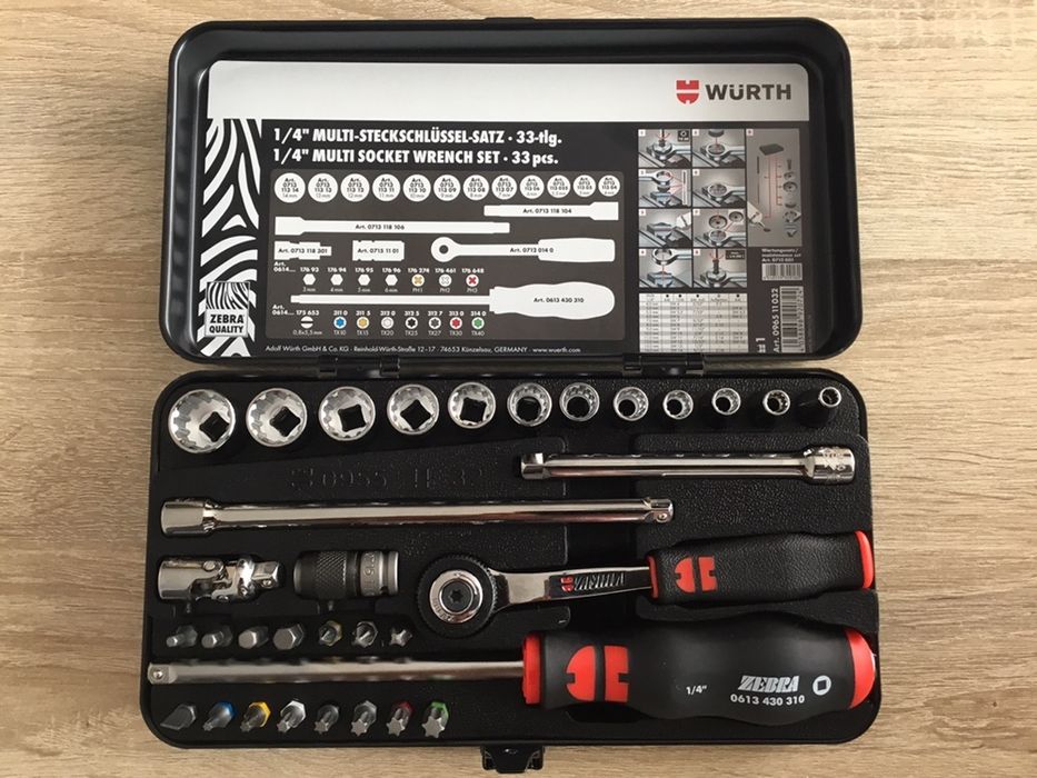 Wurth Zestaw Kluczy 1/4” naped Multi