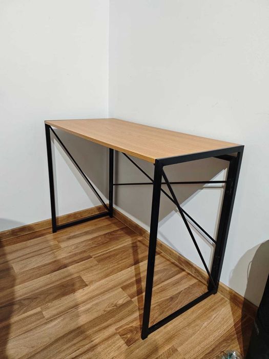 Biurko składane 120x60x75 cm metalowe nogi