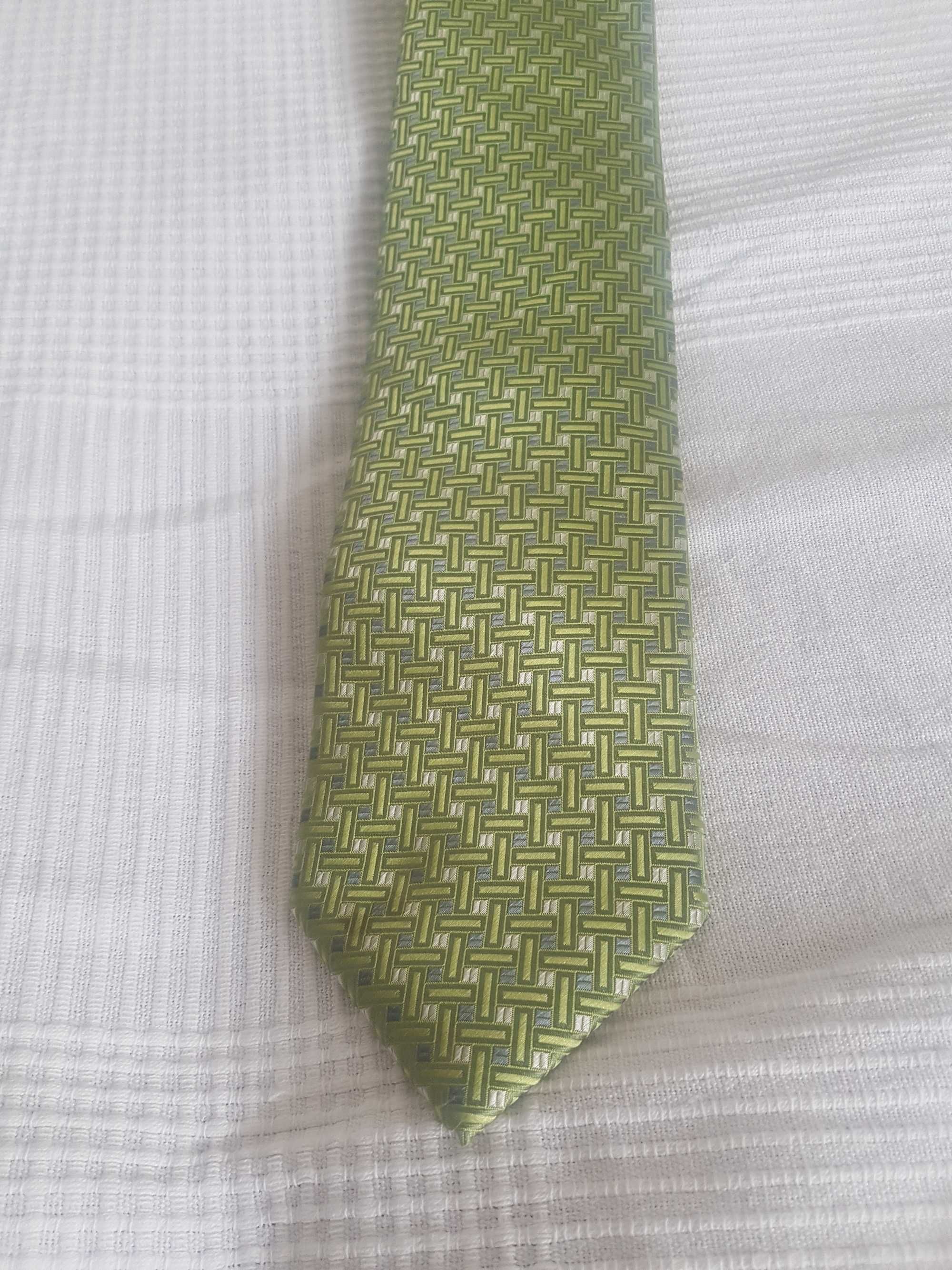 Krawat męski, zieleń, marka CASINO