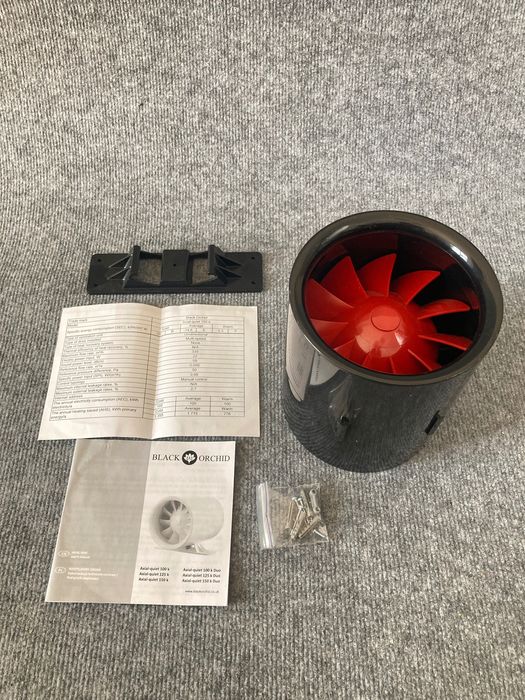Wentylator kanałowy Axial Quiet 150mm Black Orchid Black