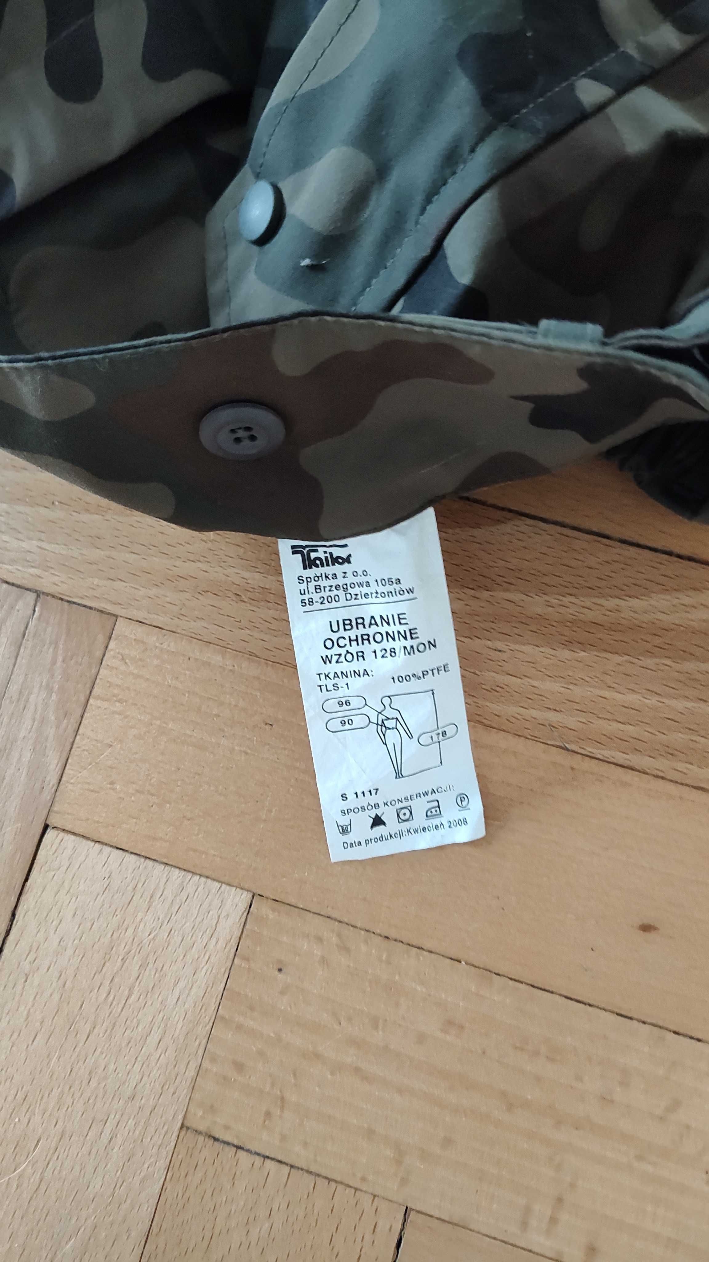 Ubranie ochronne wzór wz 128/MON, rozmiar 178/96/90
