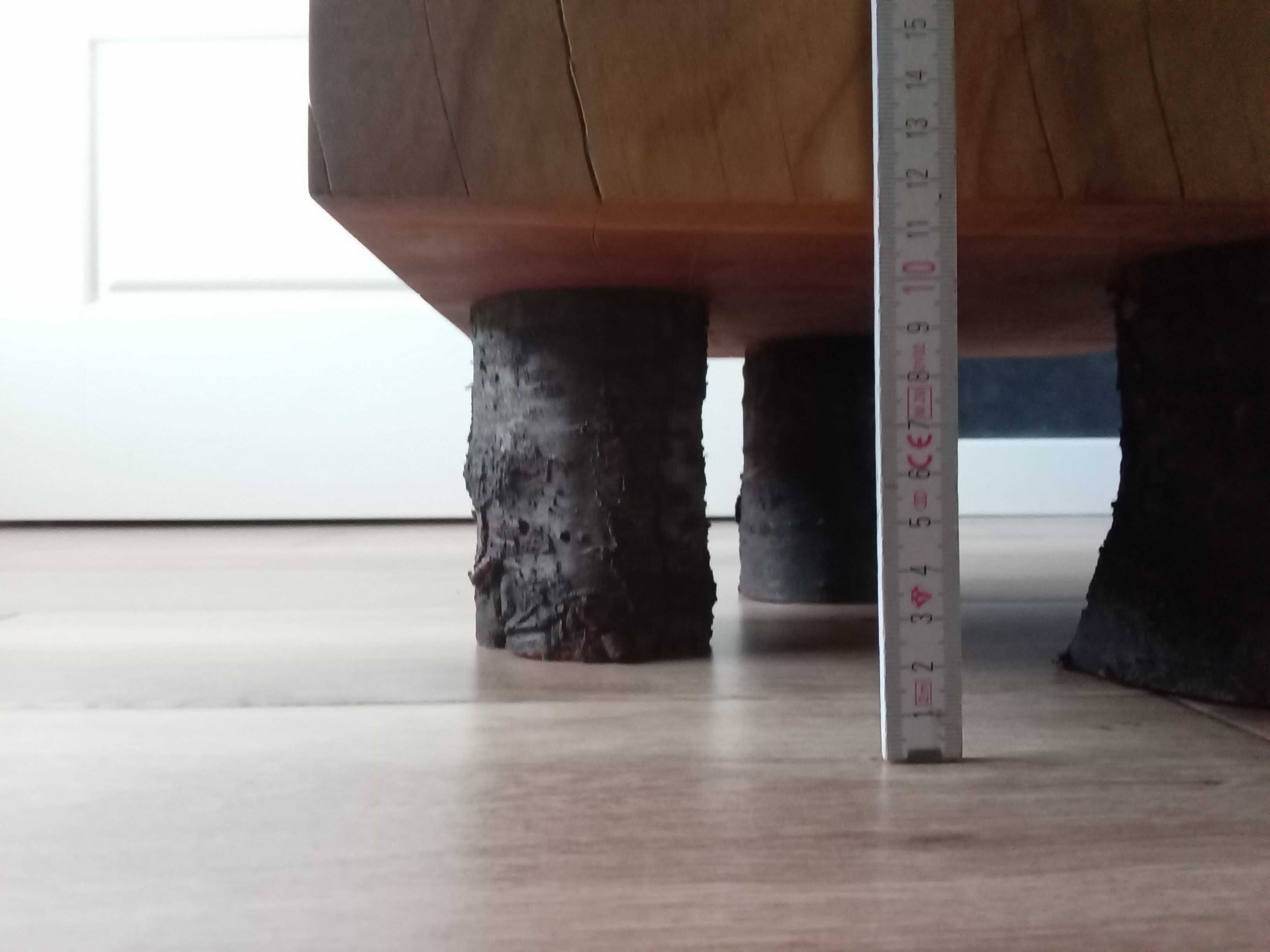 Stolik kawowy loft industrial vintage czereśnia lite drewno na nóżkach