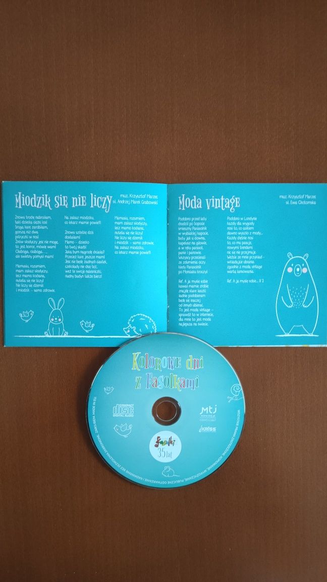 Płyta CD z piosenkami Fasolek