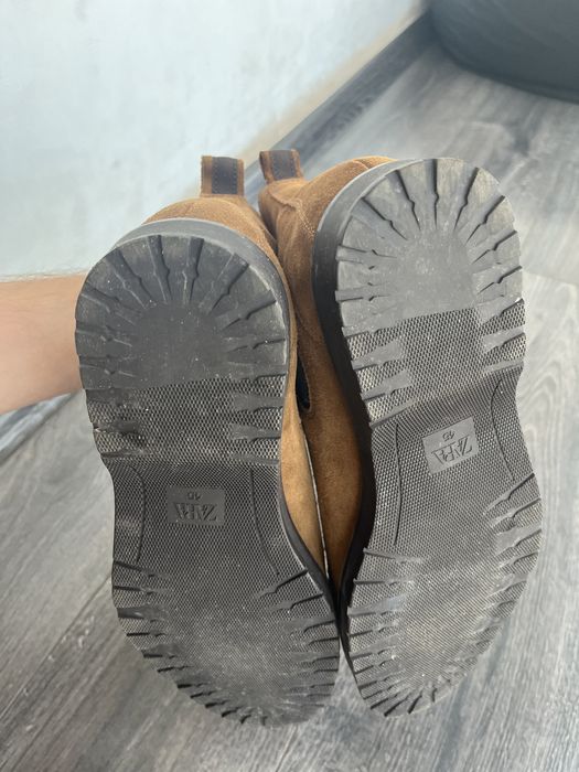 Челси ботинки сапоги демисезонные zara замша/кожа 45р