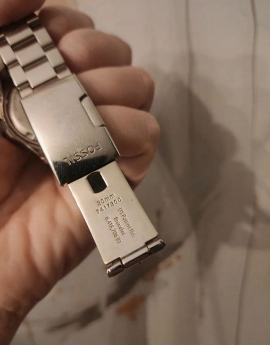 Zegarek damski bransoletka duża tarcza Fossil