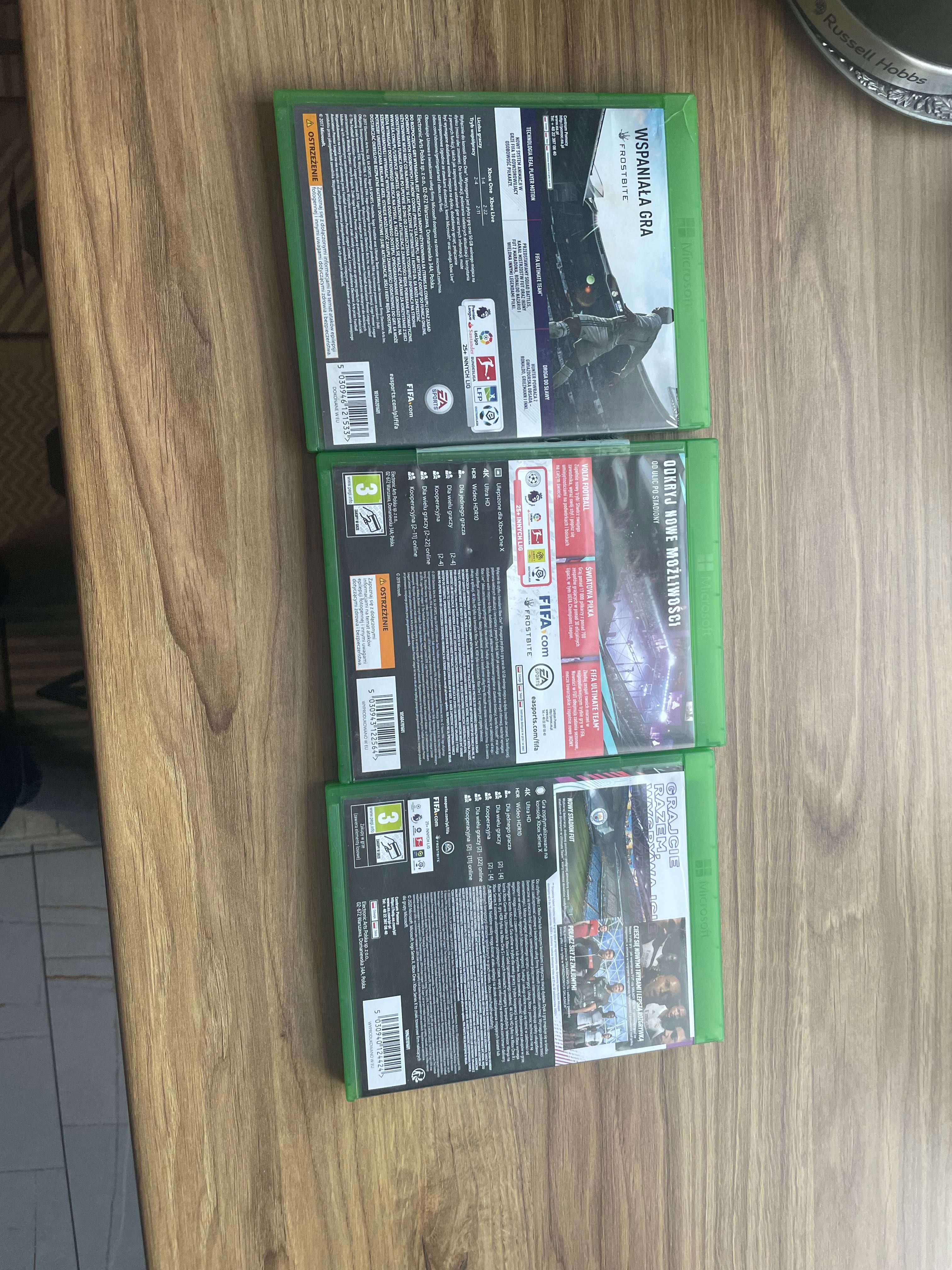 3x Gry Fifa Xbox One 18/20/21 Komplet 60zl/Wys!