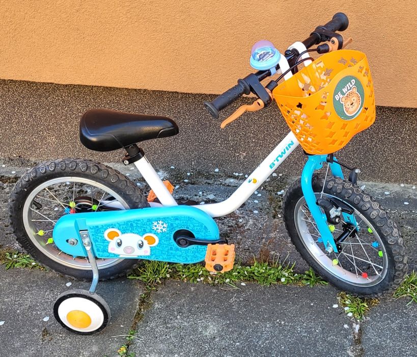Rower  rowerek btwin 14 cali z kółkami bocznymi