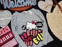 H&M - szara bajkowa bluzeczka Hello Kitty r 98/104