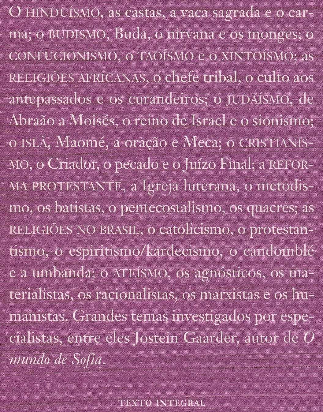 O Livro das Religiões de Gaarder, Hellern e Notaker Pt-Br [Portes Inc]