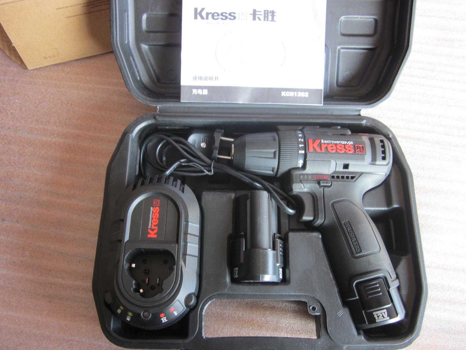 Шуруповерт безщеточный (безщітковий) Kress KU202 12V новый в кейсе
