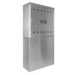 Skrzynka gazowa z podestem - INOX - stal nierdzewna polerowana - Nowa
