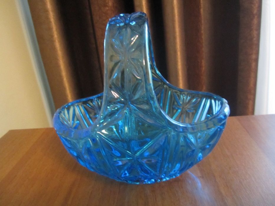 Корзина хрустальная Богемия Чехия