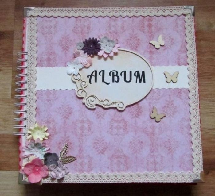 Album pamiątka komunia chrzest hand made scrapbooking