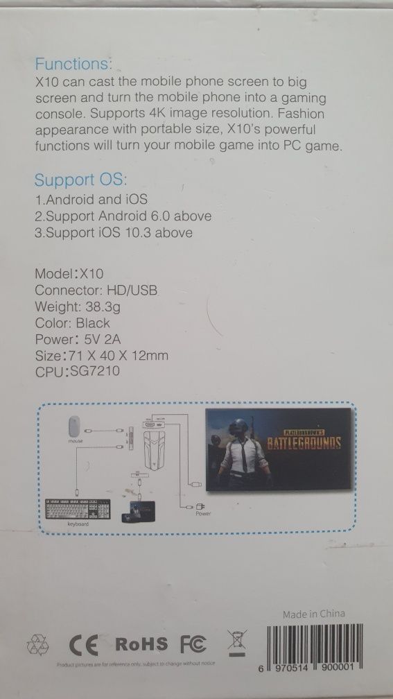 EzCast Onebit X10 hub USB do gier na Android / IOS streaming ekranu TV
